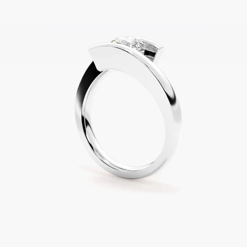 MJ-126 Classic 925 Sterling Silver Moissanite Ring stylish jewelry Anniversary Ring