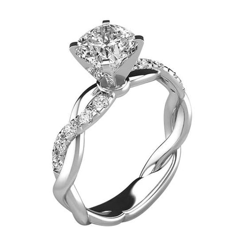 MJ-107 Silver Ring 2 Heart Shape