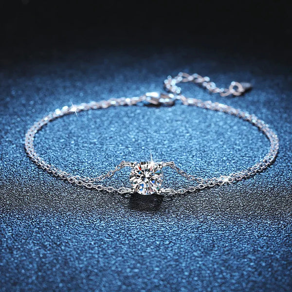 MJ-Double-chain Moissanite Bracelet