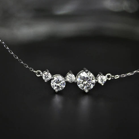 MJ-20 Moissanite Solitaire Pendant Necklace 5PCS Original in Pure Silver 925