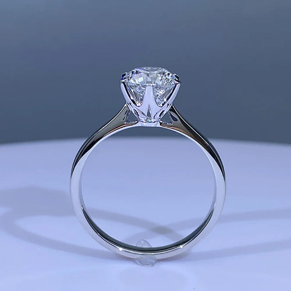 MJ-122 Classic 925 Sterling Silver Moissanite Ring stylish jewelry Anniversary Ring