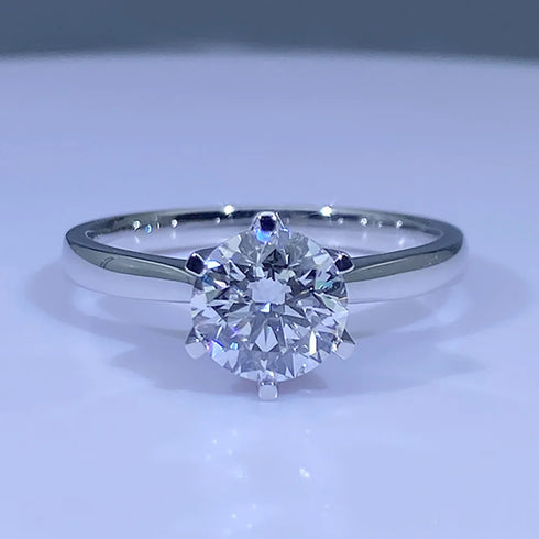 MJ-122 Classic 925 Sterling Silver Moissanite Ring stylish jewelry Anniversary Ring