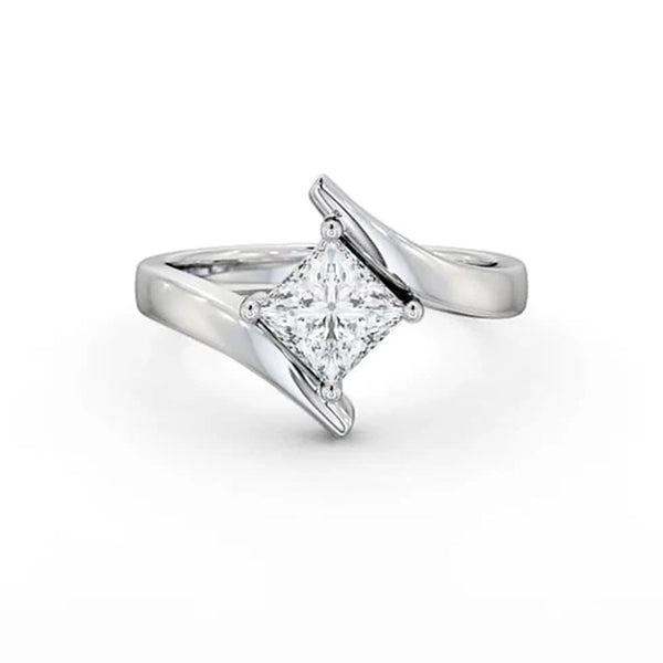 MJ-125 Classic 925 Sterling Silver Moissanite Ring stylish jewelry Anniversary Ring