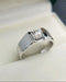 MJ-212 Original Moissanite Diamond Ring For Men Silver 925 with Stamp, GRA Certificate