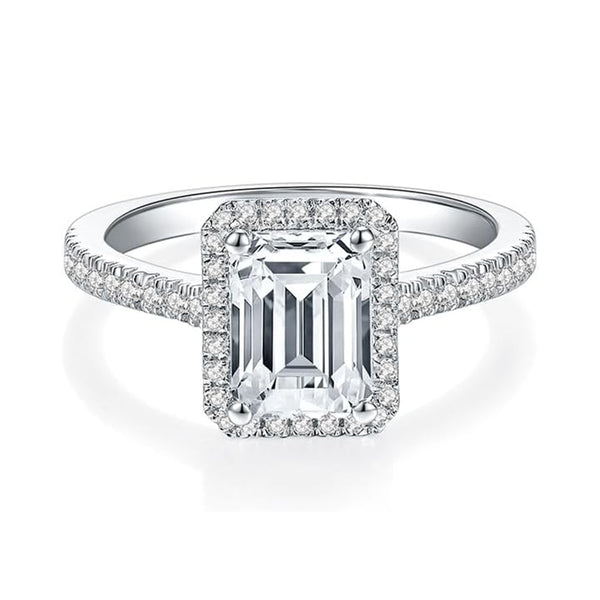 MJ-124 Classic 925 Sterling Silver Moissanite Ring stylish jewelry Anniversary Ring