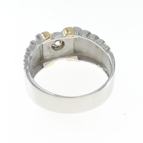 MJ 255 Authentic Gold Plate + Diamond + Silver 925 Ring