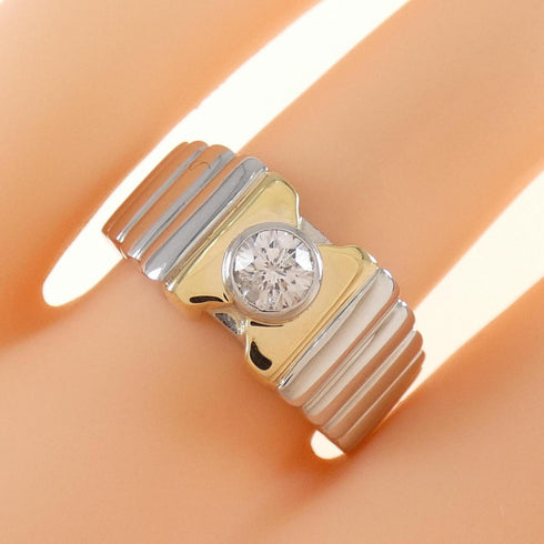 MJ 255 Authentic Gold Plate + Diamond + Silver 925 Ring