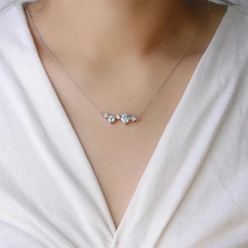 MJ-20 Moissanite Solitaire Pendant Necklace 5PCS Original in Pure Silver 925
