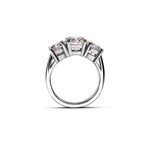 MJ-120 Classic 925 Sterling Silver Moissanite Ring stylish jewelry Anniversary Diamond Ring