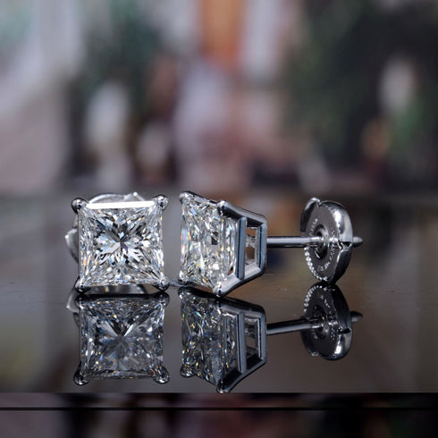 MJ-68 D Color Moissanite Lab Diamond Stud Earring For Women 925 Sterling Silver Wedding Engagement Ear Studs Jewelry