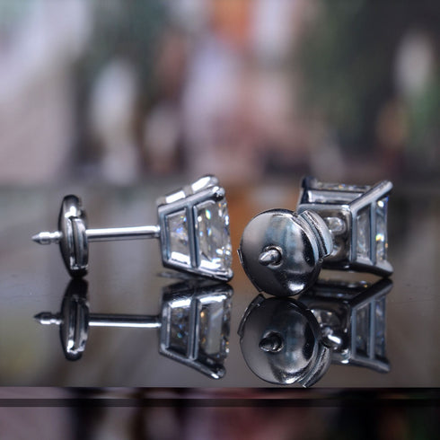 MJ-68 D Color Moissanite Lab Diamond Stud Earring For Women 925 Sterling Silver Wedding Engagement Ear Studs Jewelry