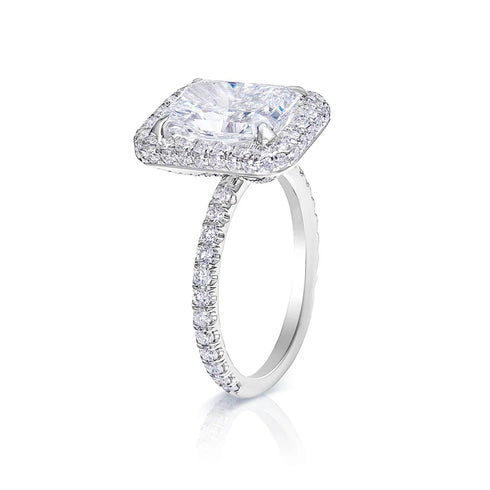 MJ-212 Radiant Cut Diamond Engagement Ring GRA Certified
