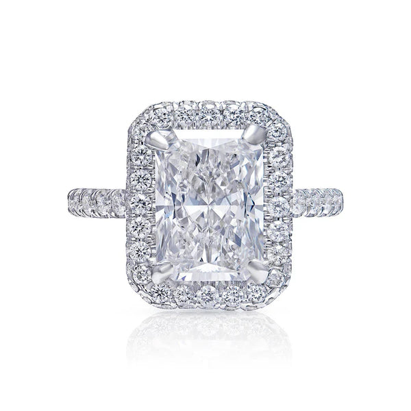 MJ-212 Radiant Cut Diamond Engagement Ring GRA Certified