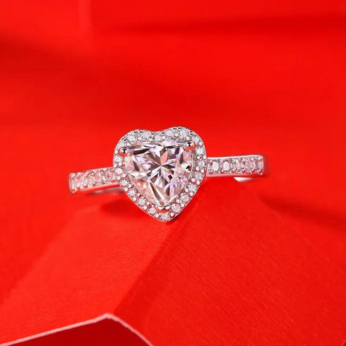 MJ-149 Silver Moissanite Diamond Ring 1.0 Carat