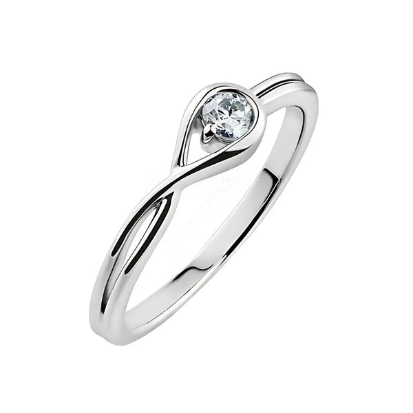 MJ-111 Classic 925 Sterling Silver Moissanite Ring stylish jewelry Anniversary Ring