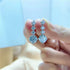 MJ-56 Silver 925 Original Round Brilliant Cut Diamond Test Past D Color Moissanite Wedding Drop Earrings Fine Jewelry