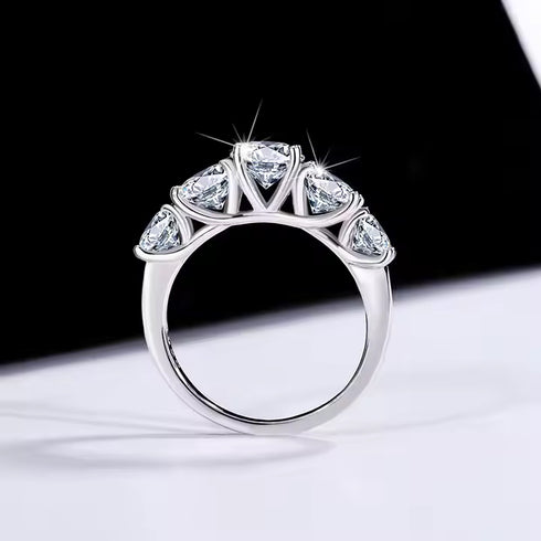 MJ-141 Classic 925 Sterling Silver Moissanite Ring stylish jewelry Anniversary Ring
