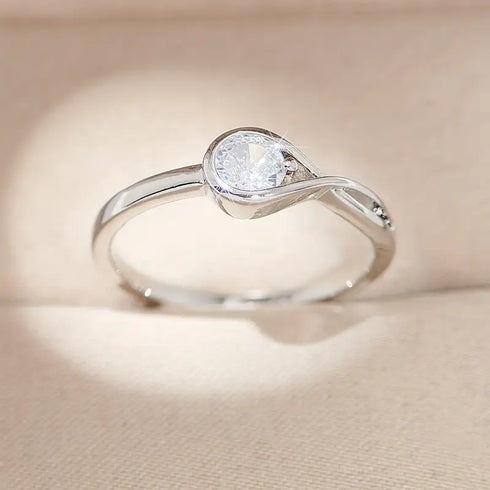 MJ-111 Classic 925 Sterling Silver Moissanite Ring stylish jewelry Anniversary Ring