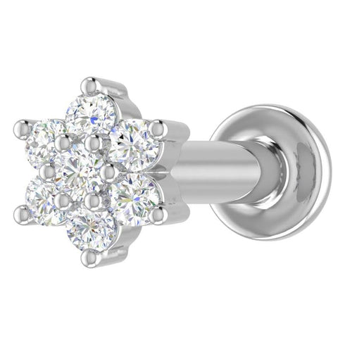 MJ-303 Moissanite Diamond Nose Stud Gold + Silver 925
