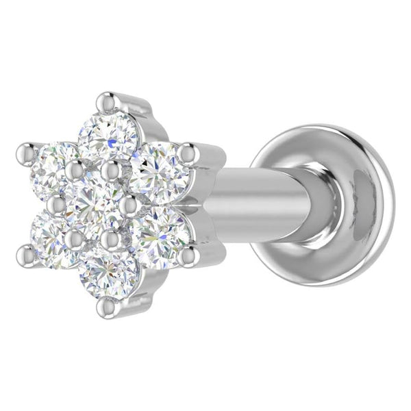 MJ-303 Moissanite Diamond Nose Stud Gold + Silver 925