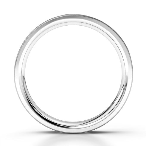 MJ 251 Silver 925 Platinum Diamond Mens Band