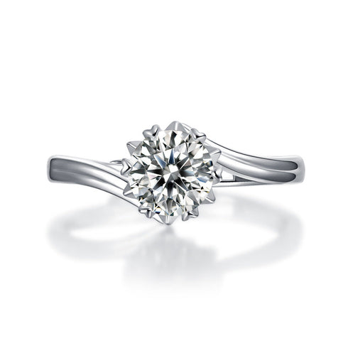 MJ-110 Classic 925 Sterling Silver Moissanite Ring stylish jewelry Anniversary Ring