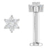 MJ-303 Moissanite Diamond Nose Stud Gold + Silver 925
