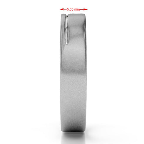 MJ 251 Silver 925 Platinum Diamond Mens Band