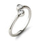 MJ-115 DEW Round Forever One Moissanite Bezel Set Two Stone Fashion Ring White Gold