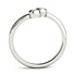 MJ-115 DEW Round Forever One Moissanite Bezel Set Two Stone Fashion Ring White Gold