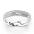 MJ 251 Silver 925 Platinum Diamond Mens Band