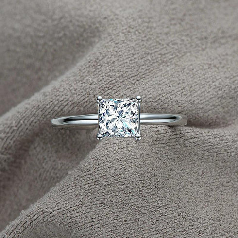 MJ-138 Classic 925 Sterling Silver Moissanite Ring stylish jewelry Anniversary Ring