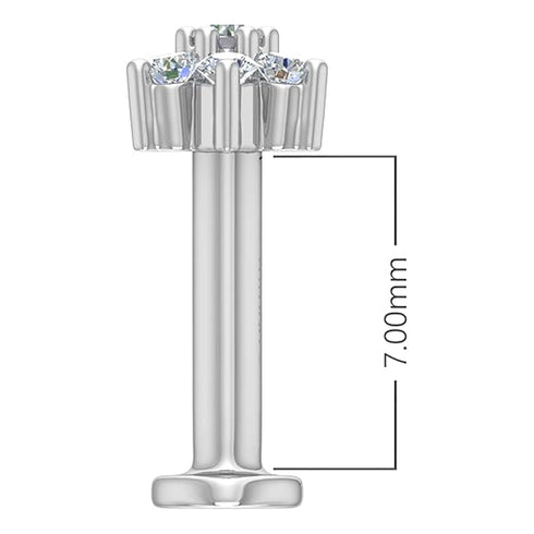 MJ-303 Moissanite Diamond Nose Stud Gold + Silver 925