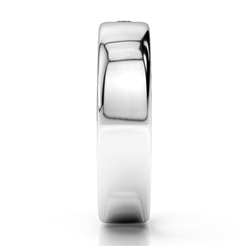 MJ-254 Silver 925 Platinum Diamond Mens Band