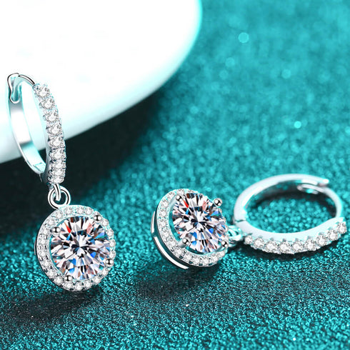 MJ-59 D Color Moissanite Lab Diamond Stud Earring For Women 925 Sterling Silver Wedding Engagement Ear Studs Jewelry