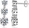 MJ-60 Silver 925 Original Moissanite Diamond Test Past Wedding Drop EarringsJewelry