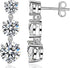 MJ-60 Silver 925 Original Moissanite Diamond Test Past Wedding Drop EarringsJewelry