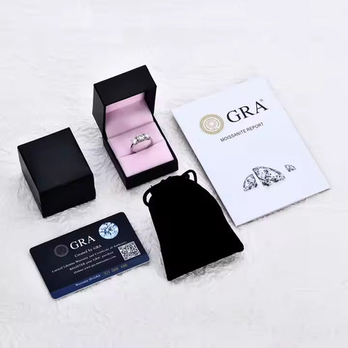 MJ-143 Classic 925 Sterling Silver Moissanite Ring stylish jewelry Anniversary Ring