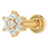 MJ-303 Moissanite Diamond Nose Stud Gold + Silver 925