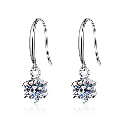 MJ-53 D Color Moissanite Lab Diamond Stud Earring For Women 925 Sterling Silver Wedding Engagement Ear Studs Jewelry