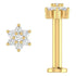 MJ-303 Moissanite Diamond Nose Stud Gold + Silver 925
