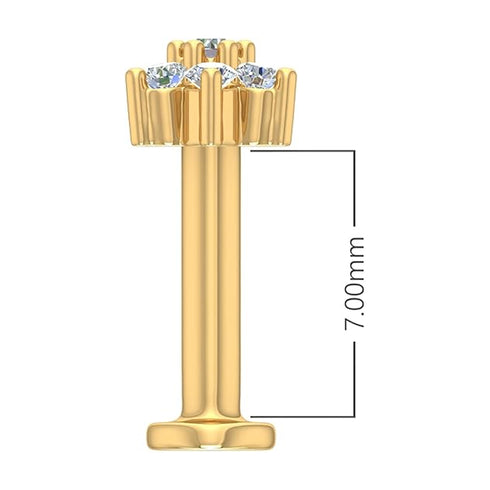 MJ-303 Moissanite Diamond Nose Stud Gold + Silver 925