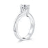 MJ-105 Twist Round Created White Diamond Solitaire Ring