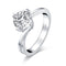 MJ-105 Twist Round Created White Diamond Solitaire Ring