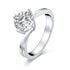 MJ-105 Twist Round Created White Diamond Solitaire Ring