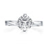 MJ-105 Twist Round Created White Diamond Solitaire Ring