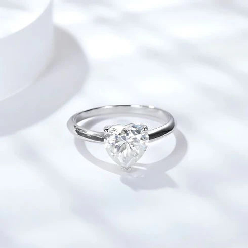 MJ-137 Classic 925 Sterling Silver Moissanite Ring stylish jewelry Anniversary Ring