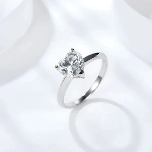 MJ-137 Classic 925 Sterling Silver Moissanite Ring stylish jewelry Anniversary Ring