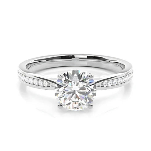 MJ-136 Classic 925 Sterling Silver Moissanite Ring stylish jewelry Anniversary Ring