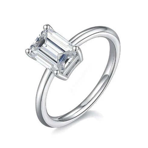 MJ-142 Classic 925 Sterling Silver Moissanite Ring stylish jewelry Anniversary Ring